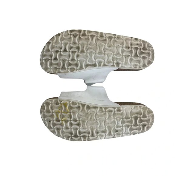 Euro‎ Trekkers Womens White Brown Adjustable Strap Slip On Slide Sandals Sz US 7 - Picture 8 of 9